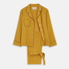 Women's Gold Silk Harriet Pyjamas Set
