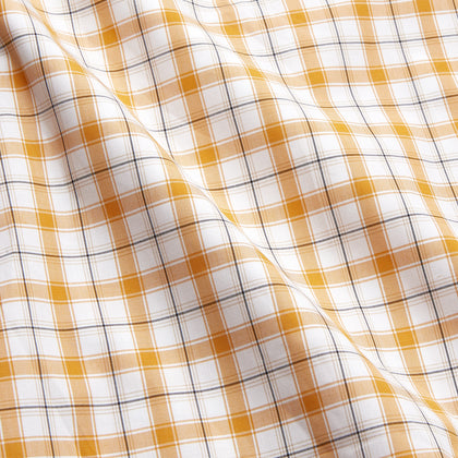 Orange Multi Check Regular Fit Shirt with T&A Collar and 3 Button Cuffs Image 3