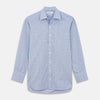 View 1 of product Turnbull & Asser’s Blue, Purple & Green Check Regular Fit Shirt features a T&A collar and 3 button cuffs, shown on a white background.