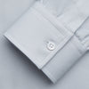 View 3 of product A grey Weekend Fit Shirt by Turnbull & Asser, featuring a Dorset collar and single button cuffs, is displayed against a plain white background.
