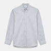 View 1 of product A grey Weekend Fit Shirt by Turnbull & Asser, featuring a Dorset collar and single button cuffs, is displayed against a plain white background.