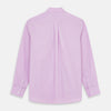 View 5 of product The Turnbull & Asser Pink Weekend Fit Shirt features a Long Point collar, single button cuffs, and a front pocket, shown laid flat on a white background.