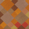 View 3 of product A close up of the Turnbull & Asser Orange Multi Pixel Silk Tie, featuring a refined checked design—ideal for elevating your autumn-winter style.