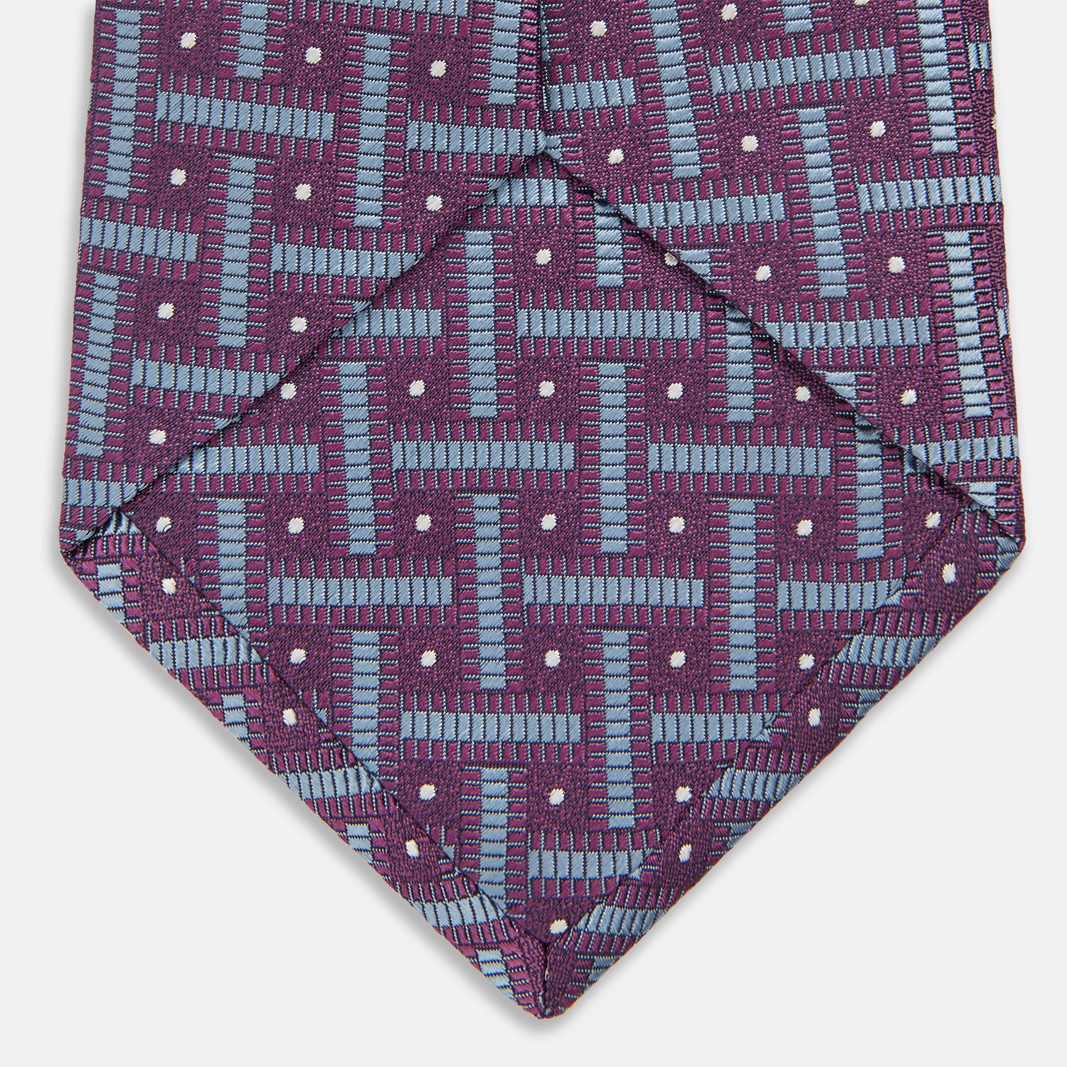 Purple & Navy Cross Silk Tie