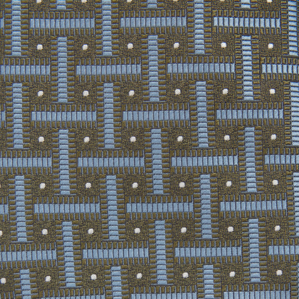 Green & Navy Cross Silk Tie Image 2