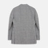 Grey Multi Check Linen Blend Barrington Blazer