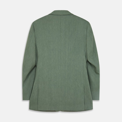 Green Wool and Linen Blend Barrington Blazer Image 3