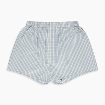 Pale Blue Multi Cotton Godfrey Boxer Shorts Image 2