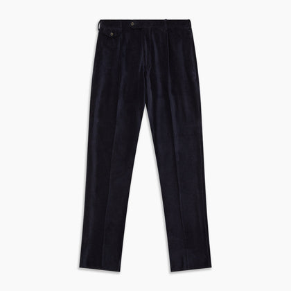 Navy Horizontal Cord Nolan Trousers Image 4