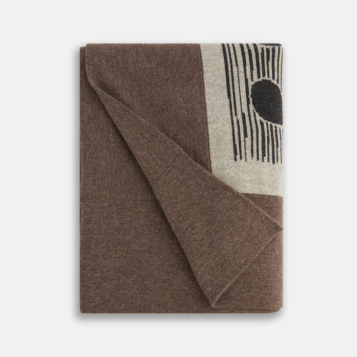 Grey Wool And Cashmere Lily Blanket Image 5