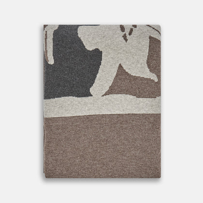Grey Wool And Cashmere Lily Blanket