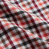 View 2 of product The Turnbull & Asser Green Multi Check Linen Blend Quin Pyjama Set, featuring a long-sleeve button-up shirt and pants with green multi check pattern and adjustable tie-waist, is laid flat on a white background.