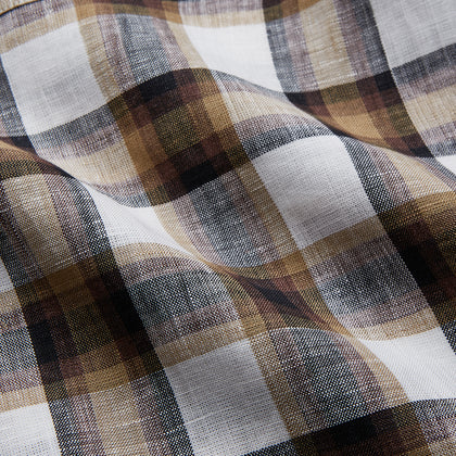 Brown Multi Check Linen Hyde Pyjama Set Image 2