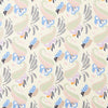 Cream Peacock Bloomsbury-Inspired Pattern Silk Pocket Square