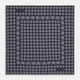Navy Cubed Paisley Silk Pocket Square