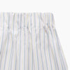 View 2 of product Turnbull & Asser’s Yellow and Green Stripe Cotton Hastings Pyjama Trousers feature a loose fit and elasticated drawstring waist, with thin blue, yellow, and green stripes—ideal for a comfortable night’s sleep. Shown on a white background.