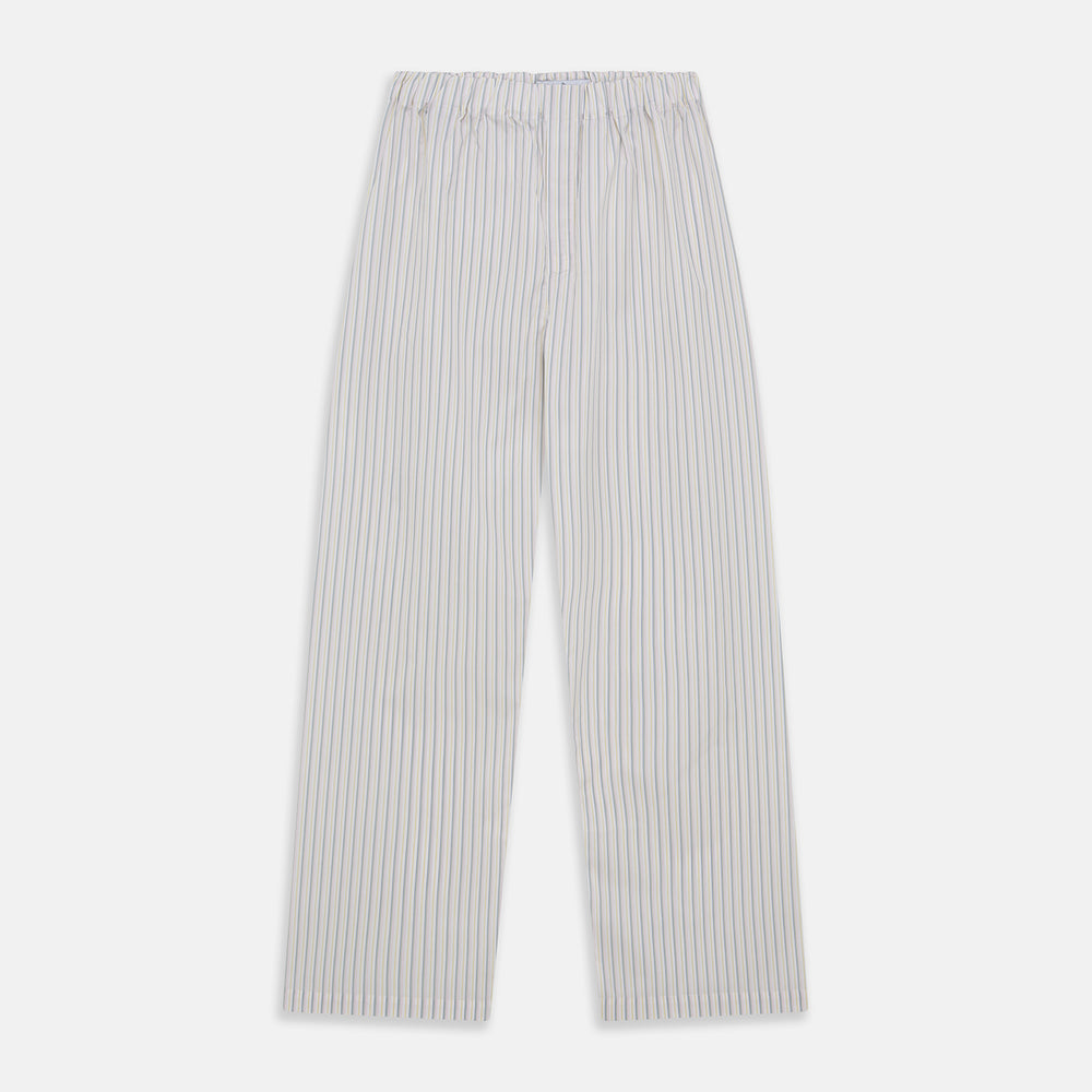 Yellow and Green Stripe Cotton Hastings Pyjama Trousers