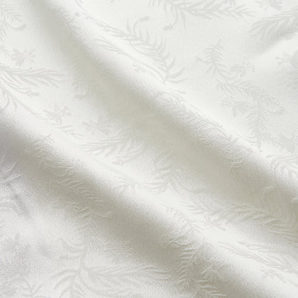 Cream Floral Pattern Silk Harriet Women's Pyjama Set