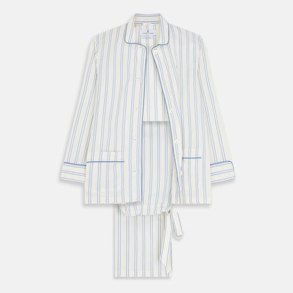 Women's Blue Multi Cotton Thelma Pyjama Set