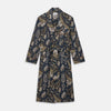 View 1 of product A navy paisley pattern cotton Arnold Gown by Turnbull & Asser, featuring a belted waist and intricate design.