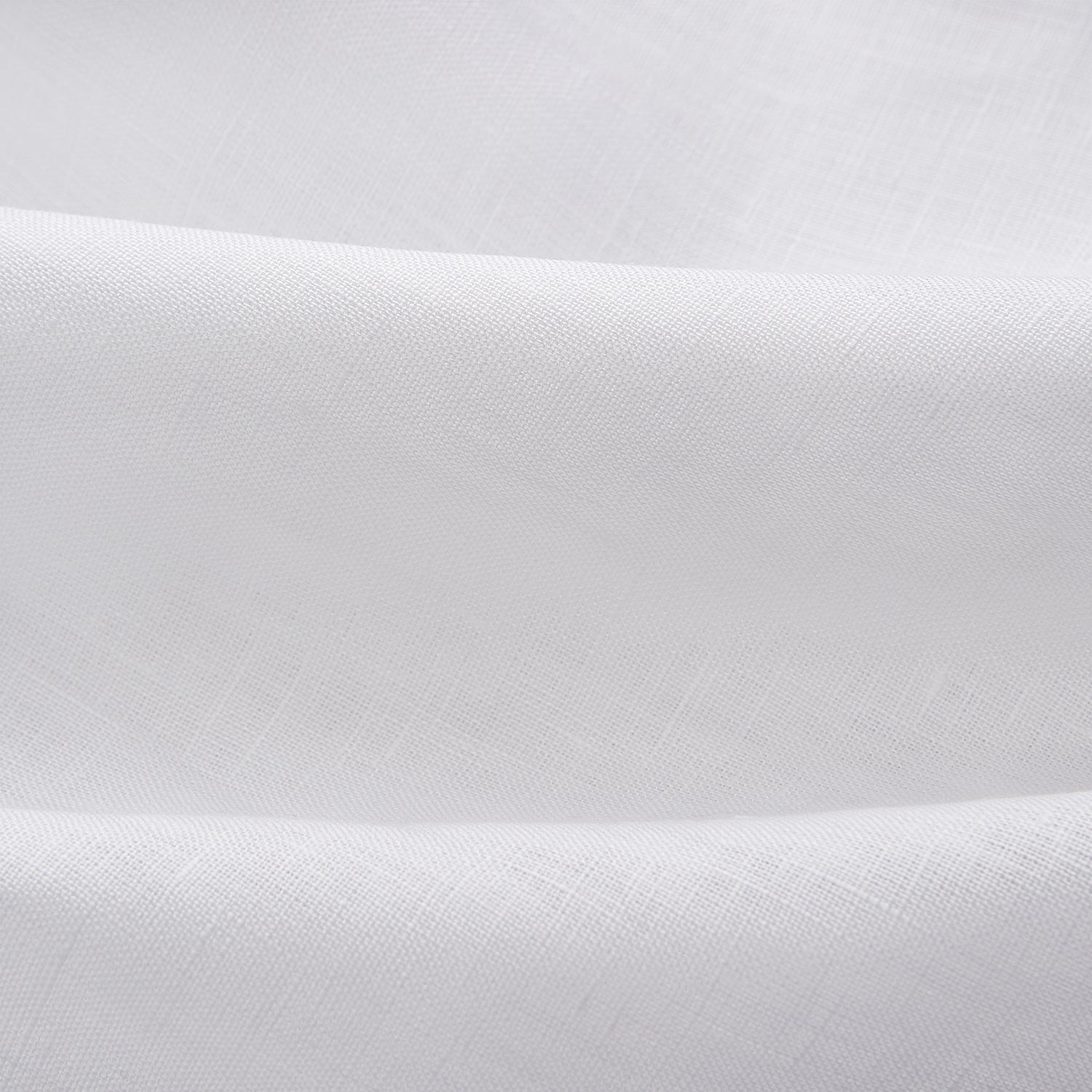 View 4 of product The Turnbull & Asser White Linen Holiday Fit Winnington Shirt, a long-sleeve style with a revere collar and chest pocket, is shown laid flat on a white background.