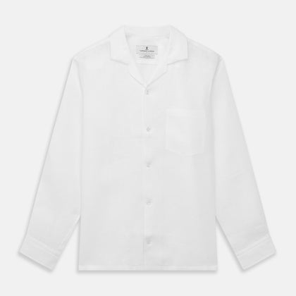 White Linen Holiday Fit Winnington Shirt