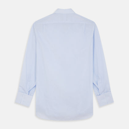Pale Blue Multi Stripe Cotton Regular Fit Whitby Shirt Image 4