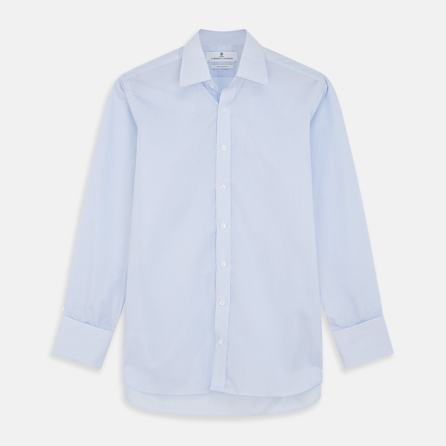 Pale Blue Multi Stripe Cotton Regular Fit Whitby Shirt