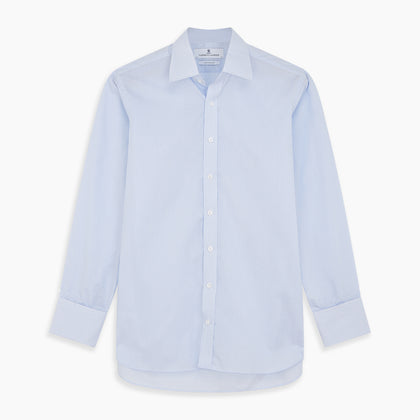 Pale Blue Multi Stripe Cotton Regular Fit Whitby Shirt Image 5