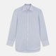 Blue and White Stripe Cotton Regular Fit Mayfair Shirt