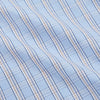 View 4 of product The Turnbull & Asser Pale Blue Multi-check Cotton Regular Fit Mayfair Shirt, featuring a classic T&A collar and buttoned cuffs, is displayed laid flat on a white background.