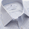 Light Blue and Yellow Stripe Cotton RE-PURPOSE Mayfair Shirt