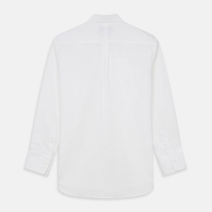 White Cotton Voile Weekend Fit Nevis Shirt Image 4