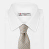 Brown Multi Puppytooth Silk Tie