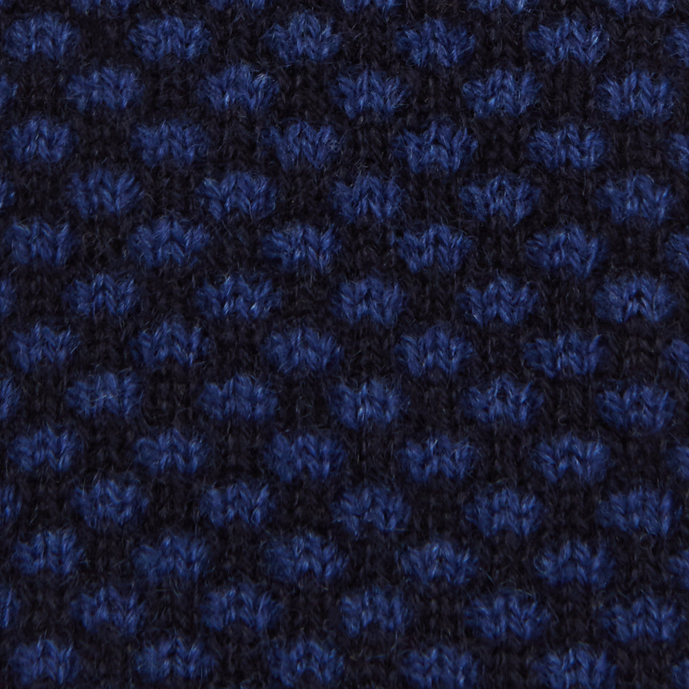 Navy Multi Cashmere Knitted Tie