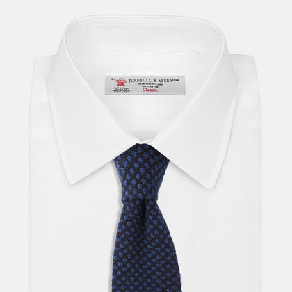 Navy Multi Cashmere Knitted Tie Image 1
