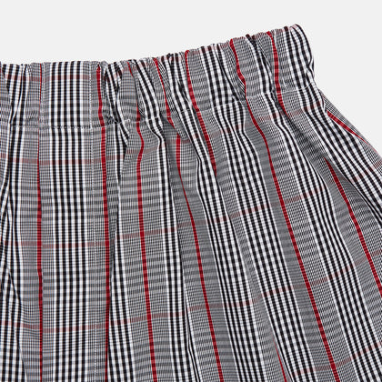 Black Prince of Wales Check Cotton Godfrey Boxer Shorts