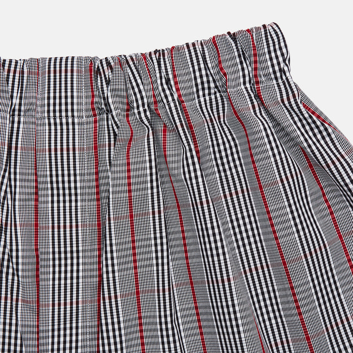 Black Prince of Wales Check Cotton Godfrey Boxer Shorts Image 1