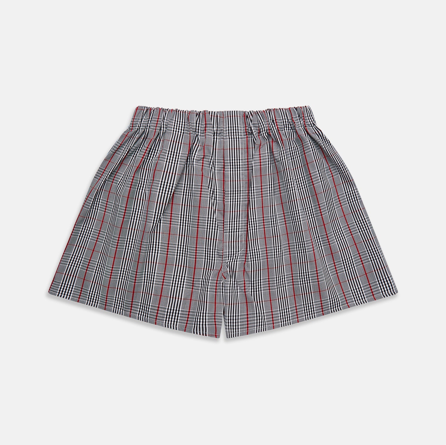 Black Prince of Wales Check Cotton Godfrey Boxer Shorts