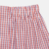 View 2 of product Orange multi-check cotton Godfrey boxers by Turnbull & Asser, featuring an elasticated waistband, shown flat on a plain white background.