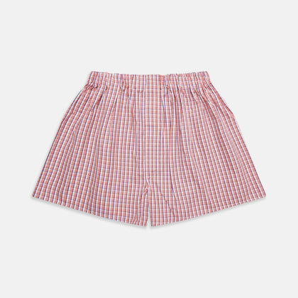 Orange Multi Check Cotton Godfrey Boxers