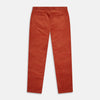 View 3 of product The Rust Cord Mylo Trousers by Turnbull & Asser feature a straight-leg fit, front and back pockets, belt loops, and a button closure—an ideal autumn-inspired choice for corduroy lovers.