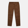 View 3 of product The Brown Cord Mylo Trousers by Turnbull & Asser are casual, straight-leg pants with a classic five-pocket design, shown here in brown corduroy against a white background—ideal for highlighting autumnal style.