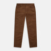 View 1 of product The Brown Cord Mylo Trousers by Turnbull & Asser are casual, straight-leg pants with a classic five-pocket design, shown here in brown corduroy against a white background—ideal for highlighting autumnal style.