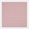 View 3 of product A neatly folded Turnbull & Asser Orange and White Check Cotton Handkerchief, with one corner turned up to show the reverse side.