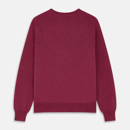 Soft Burgundy Cashmere V-neck Paden Jumper Image 2