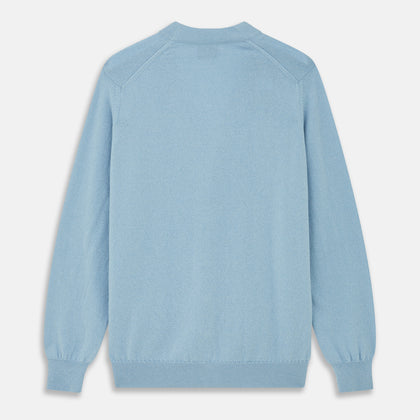 Pale Blue Cashmere Lachlan Cardigan Image 2