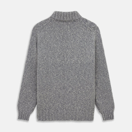 Oatmeal Cashmere Melange Clark Roll Neck Jumper Image 2
