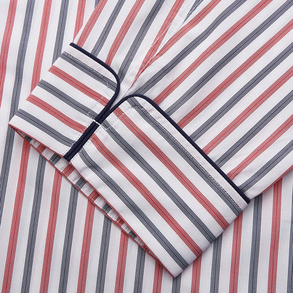 Red and Blue Stripe Cotton Quin Pyjamas Image 3