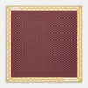 Red and Pale Blue Knotted Motif Silk Pocket Square